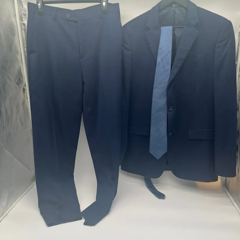 Suit 2 Piece Jacket and Pants, Navy, Slim Fit